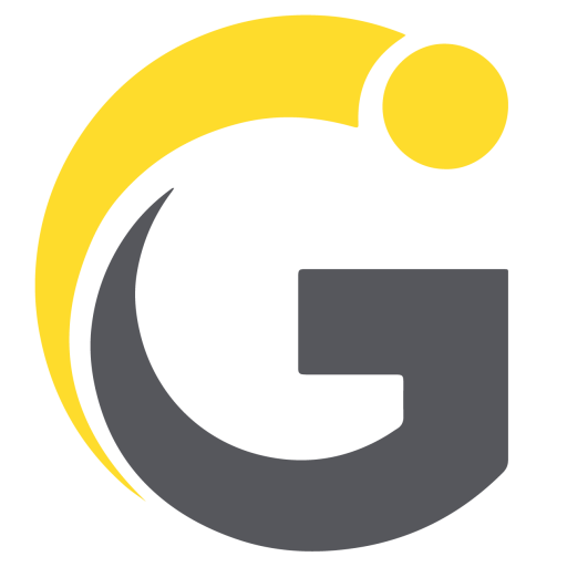 Isotipo corporativo GIS utilizado como elemento de identidad visual para servicios industriales y minería.